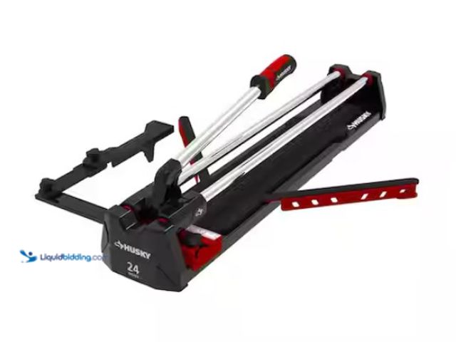 Lot 49-3470817 - Husky 24 in. Tile Cutter with Tungsten Carbide Blade and Adjustable Gauge, Model # JHD600, Used.  Re...