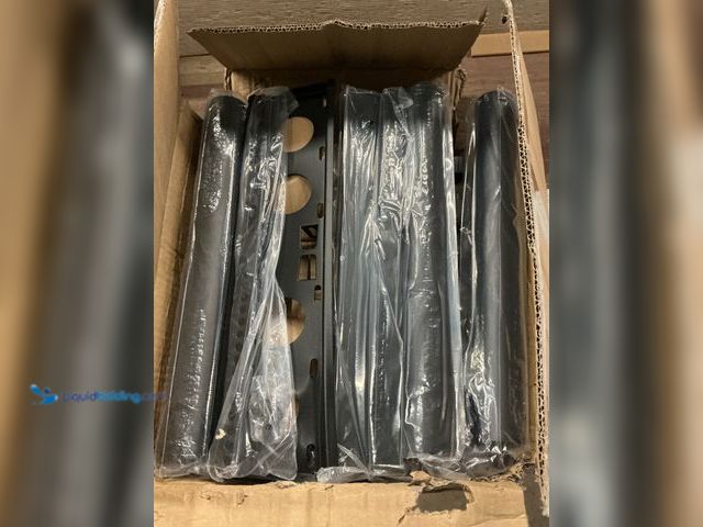 Lot 49-5463361 - Black Tv Mount with Floor Stand. Item is Unused, scuffs And scratches