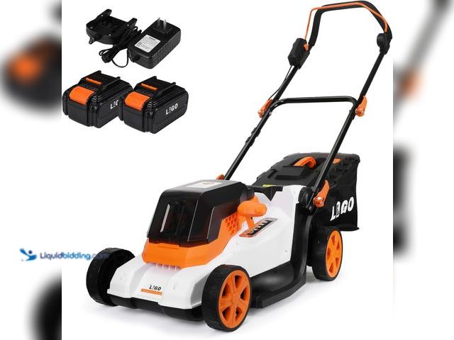 Lot 49-5450592 - LIGO 40V Cordless Lawn Mower w/11Gal Bag & 2X4.0Ah Battery | 15" Brushless Motor, 6-Position Height ...