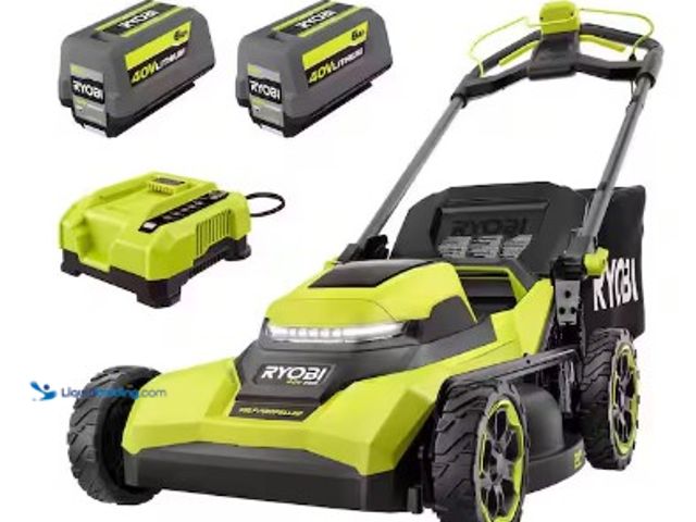 Lot 49-1625880 - RYOBI 40V HP Brushless 21 in. Cordless Battery Walk Behind Self-Propelled Lawn Mower with (2) 6.0 Ah...