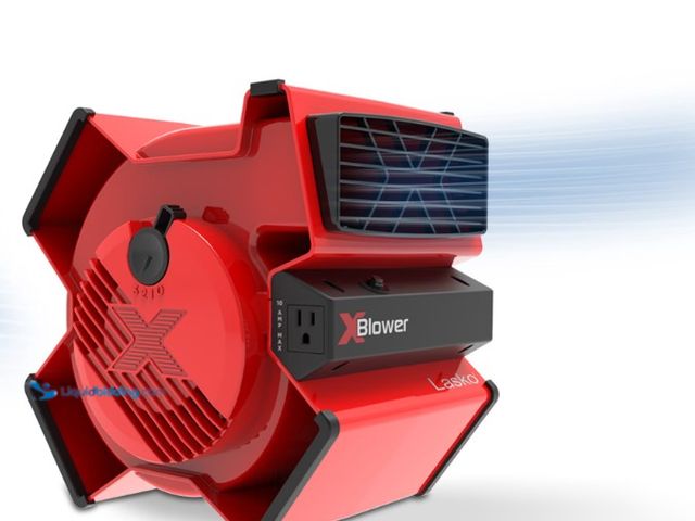 Lot 49-5543054 - Lasko X-Blower 11" High Velocity Utility Blower Fan with USB Ports and Built-In Outlet for Cooling a...