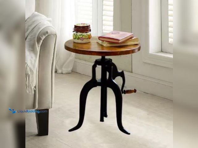 Lot 49-2022716 - Carolina Chair & Table Regan Chestnut and Black End Table, Model # CF3931CHETBK, MSRP $159.99, New. ...