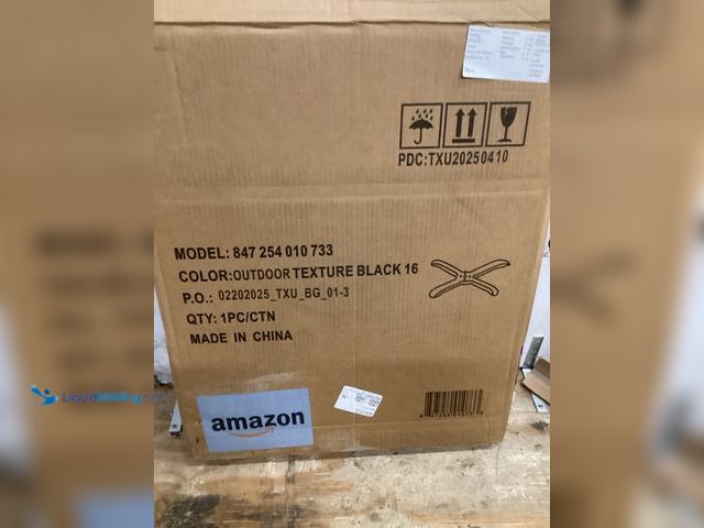 Lot 49-3531748 - Textured Cast Iron Black Table Base 24" Across 3". Model: 847254010733. Unused