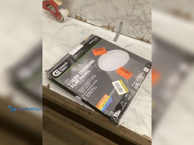 Lot 49-5488100 - Commercial Electric 15 in. 22.5-Watt Dimmable White Integrated LED 1650 Lumens Round Flat Panel Flus...