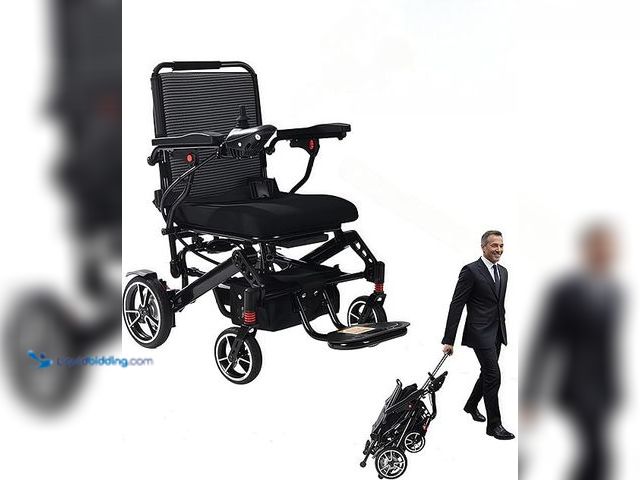 Lot 49-5428402 - Fuzzy Electric Wheelchairs for Adults,Intelligent Brake,12 Miles Travel Range,Dual Motors,Ultra Ligh...