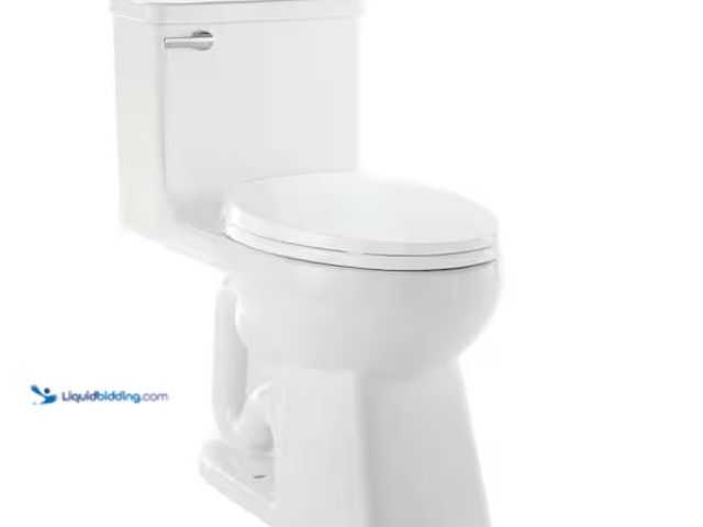 Lot 49-1568623 - Glacier Bay Power Flush 12 inch Rough In One-Piece 1.28 GPF Single Flush Elongated Toilet in White S...