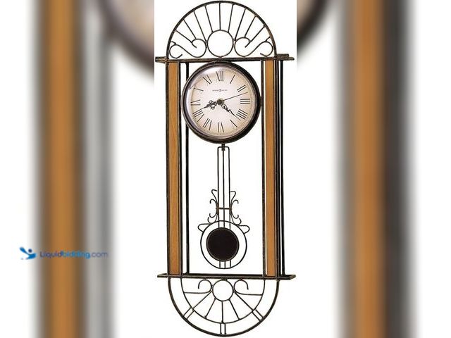 Lot 49-1557304 - Howard Miller Lincoln Wall-Clocks II, Wrought Iron, 9.5"W x 23.5"H, Battery Operated, Antique Bronze...