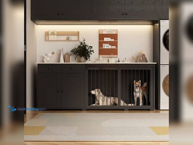 Lot 49-5542438 - MIDHAM Composite Indoor Large Dog/Cat House, Unused with hardware