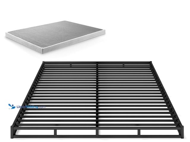 Lot 49-2001010 - Zinus Victor 4 Inch King Size Quick Lock Box Spring / Mattress Foundation / Built-to-Last Metal Stru...