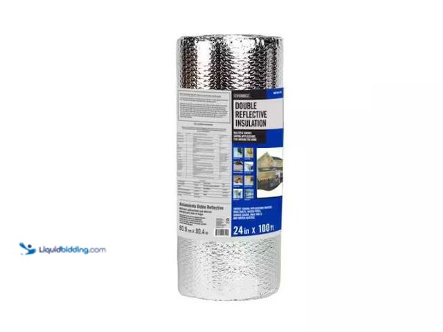 Lot 49-1624718 - Everbilt 24 in. x 100 ft. Double Reflective Insulation Radiant Barrier Model # 24X100DBLRFL, Unused ...