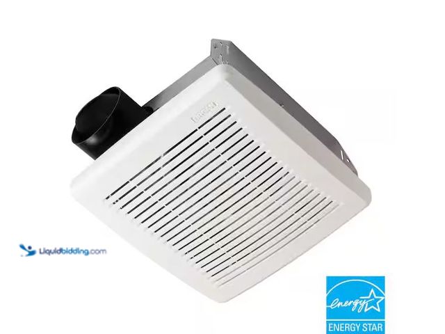 Lot 49-5573415 - Broan-NuTone
50 CFM Ceiling Bathroom Exhaust Fan with No‑Cut Installation, Quiet Operation, Unused
