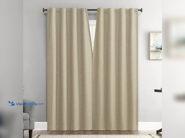 Lot 49-3563682 - Sun Zero 64360 Vance 2-Piece Magnetic Closure 100% Blackout Back Tab Curtain (2pack) Unused