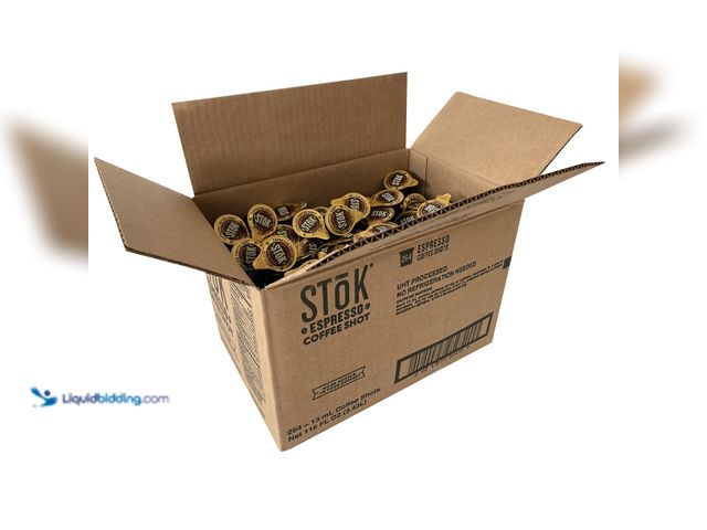 Lot 49-3531347 - SToK Cold Brew Espresso Coffee Shots, Unsweetened, 0.43 Fl Oz (Pack of 264). EXP 4/28/25. Sealed.