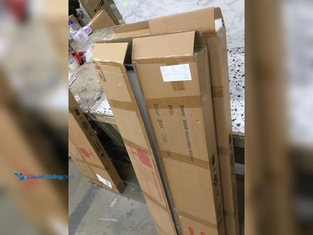 Lot 49-5478446 - Wall Mounted Mirror (Black) Item is unused