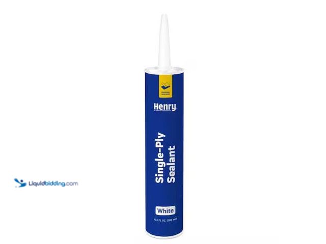 Lot 49-1570040 - Lot of (25) pcs. Henry Single-Ply Roofing Solvent-Free Waterproof One-Part Polyether Sealant (White)...