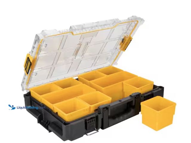 Lot 49-2020662 - DEWALT TOUGHSYSTEM 2.0 10-Compartment Deep Small Parts Organizer, Model # DWST08040. MSRP. $54.98. U...