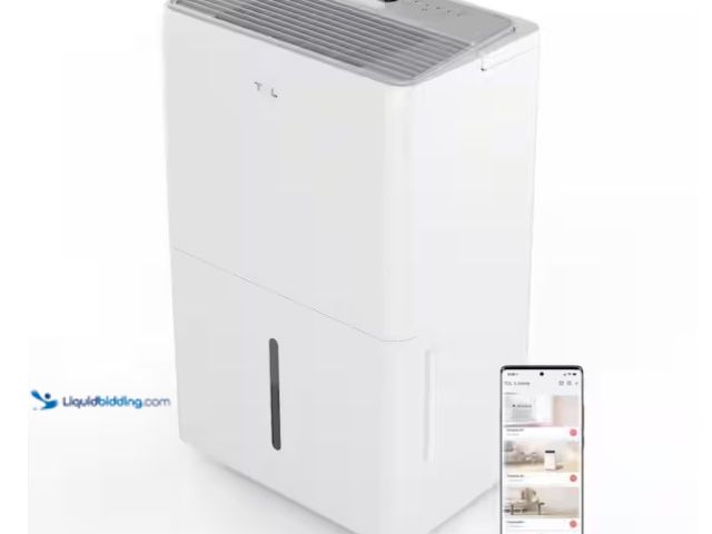 Lot 49-1575988 - TCL 25 pt. 2000 sq. ft. Smart Dehumidifier, Ultra-compact in. White, Model # H25D44W, New, Factory s...