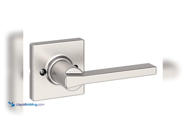 Lot 49-5412632 - (4) Kwikset Casey Satin Nickel Dummy Door Handle Featuring Microban, Model#488CSLSQT15, Unused.