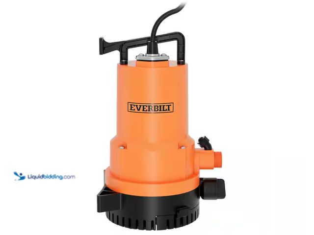 Lot 49-2000228 - Everbilt 1/4 HP 2-in-1 Submersible Utility and Transfer Pump, Model # UTA02510, Used, Has attachment...