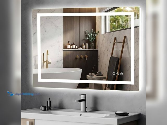 Lot 49-5552937 - Luxeyard
32 in. W x 32 in. H Frameless Round LED Lighted Bathroom Vanity Mirror with Anti-Fog and D...