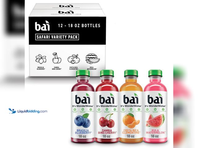Lot 49-5413316 - Bai Flavors Variety Pack, Antioxidant Infused Water Beverage, with Vitamin C and No Artificial Sweet...