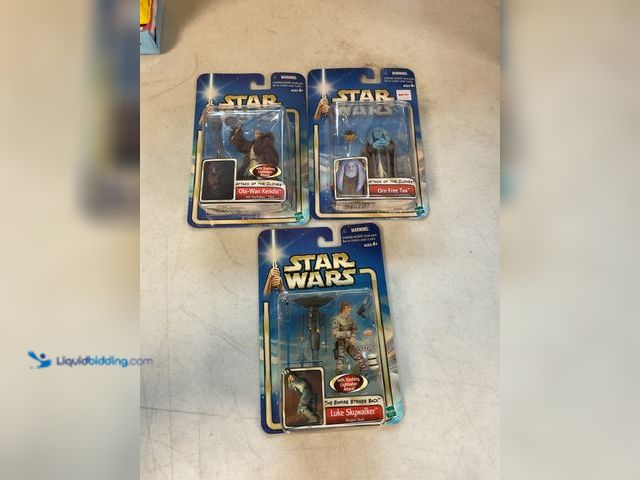 Lot 49-5341590 - LOT OF 3 STAR WARS ACTION FIGURES IN ORIGINAL BOXES INCLUDING LUKE SKYWALKER, OBI-WAN KENOBI AND ORN...