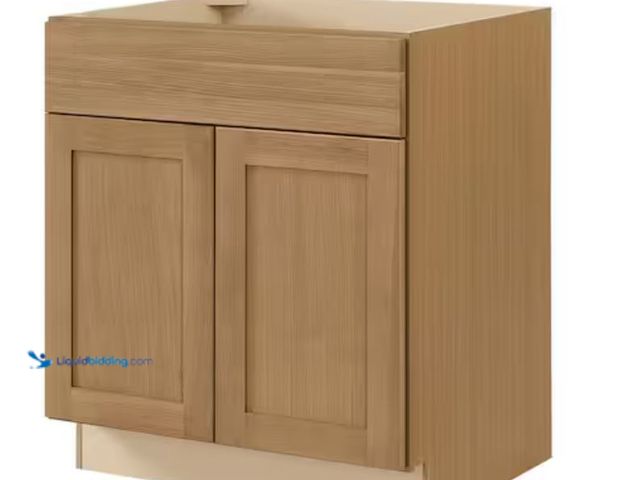 Lot 49-1623827 - Hampton Bay Avondale 30 in. W x 24 in. D x 34.5 in. H Ready to Assemble Plywood Shaker Sink Base Kit...