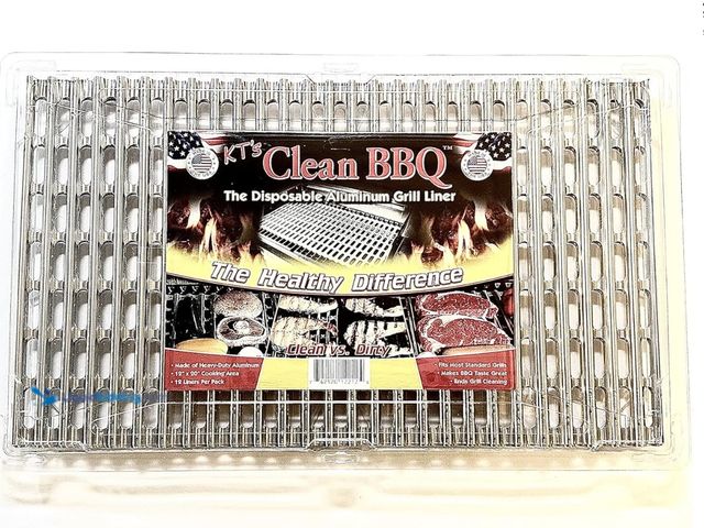 Lot 49-1515838 - (2) Disposable Aluminum Grill Liner. Set of 12 Sheets of Grill Topper, Model # B003SFOCPS, Unused  R...