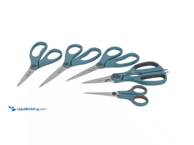 Lot 49-1576738 - Lot of (12) Anvil Straight Scissors 5-Piece Model # 90841, New, Factory Sealed  Ref#HD0210