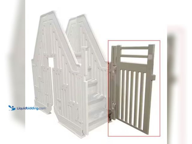 Lot 49-2005451 - Confer Plastics Pool Entry System Safety Gate for Above Ground Pools, Model # PESGX_A, Unused, Facto...