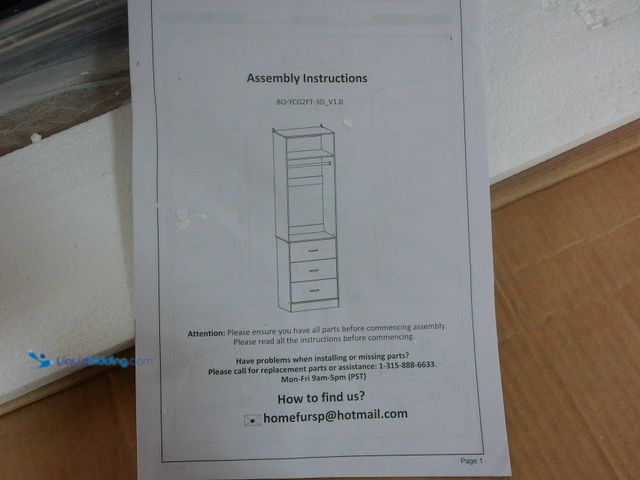 Lot 49-3472641 - 2FT Closet System with 2 Wood Drawers & Hanging Rod, Small Wardrobe Clothes Rack in Black Model #DKY...