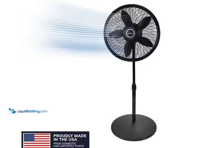 Lot 49-5555371 - Lasko
Cyclone 18 in. 3 Speed Oscillating Pedestal Fan for Home in Black with Adjustable Height, Til...