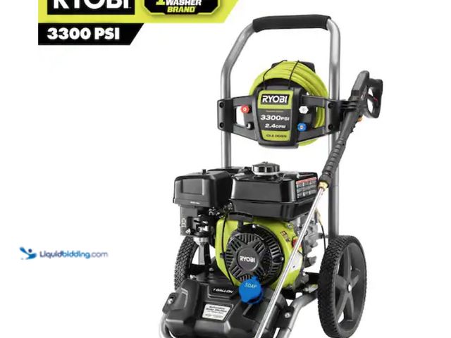 Lot 49-2020824 - RYOBI 3300 PSI 2.4 GPM Cold Water Gas Pressure Washer with 212cc Engine, Model # RY80589. MSRP: $399...