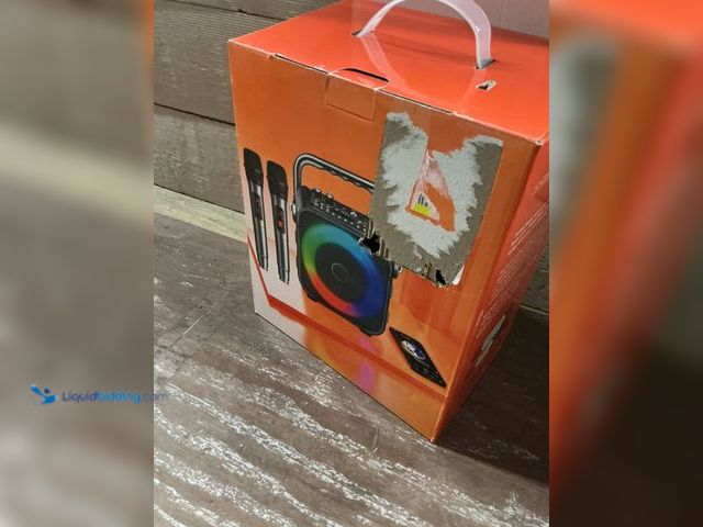 Lot 49-5487500 - Karaoke Machine, Portable Bluetooth Speaker with 2 Wireless Microphones for Adults & Kids with Light...