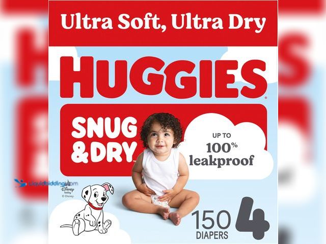Lot 49-5553206 - Huggies Snug & Dry Diapers Size 4, 150 Count MODEL:036000564570 NEW.