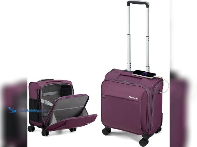 Lot 49-5406878 - Hanke 16 Inch Underseat Carry On Luggage with Wheels Small Suitcase Softside Luggage Bags for Travel...