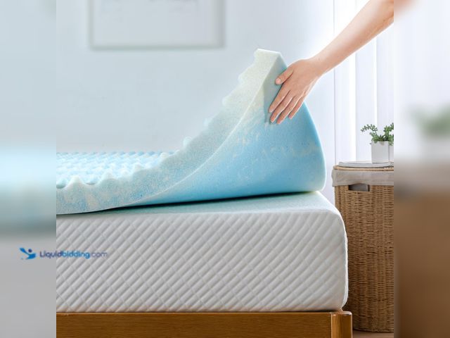 Lot 49-5463335 - ZINUS 3 Inch Swirl Gel Cooling Memory Foam Mattress Topper, Smaller, More Convenient WonderBox Packa...