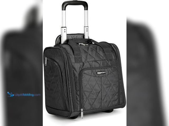 Lot 49-5545605 - Amazon Basics Underseat Carry-On Luggage with Wheels, 14" Rolling Travel Bag with Compartments and H...