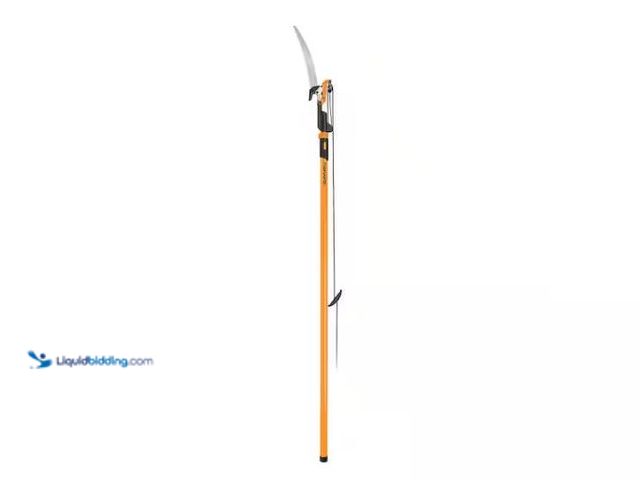 Lot 49-1577346 - Fiskars Power Lever 1-1/8 in. Cut Capacity Steel Saw Blade 15 in. Fiberglass Pole 14 ft. Tree Pruner...