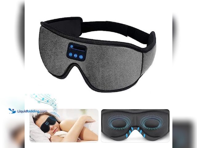 Lot 49-3471307 - Wireless Bluetooth 3D Music Sleep Mask - NEW - The mask’s ergonomic 3D contour provides zero pressur...