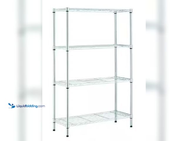 Lot 49-1517026 - HDX
4-Tier Steel Wire Shelving Unit in Chrome (36 in. W x 54 in. H x 14 in. D), Model # 31436PS-1, ...