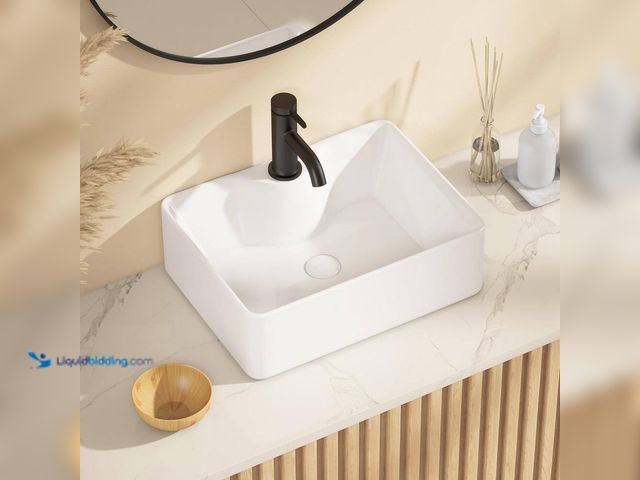 Lot 49-5450255 - Eridanus
Siena 16 in. x 12 in. Vessel Bathroom Sink with Faucet Hole in White Vitreous China Unused