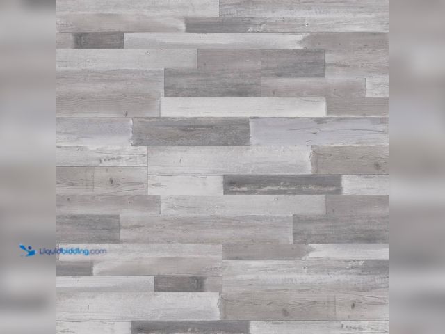 Lot 49-1630708 - Approx (400 sq/ft) TrafficMaster Skyland 6-MIL x 6" x 36" Whitewashed Gray Click Lock Waterproof Lux...