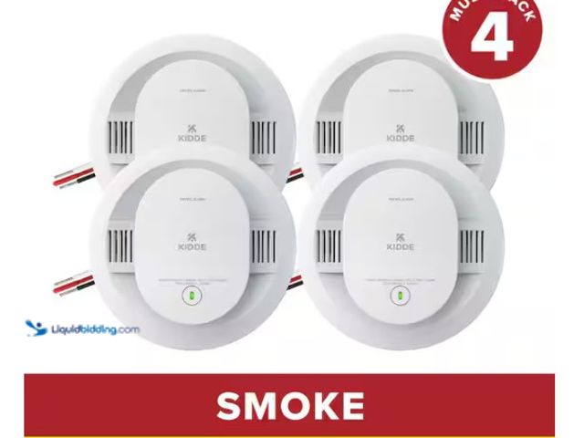 Lot 49-5580898 - Kidde
Hardwired Interconnected Smoke Detector with Photoelectric Sensor (4-Pack), 20SAR. Model # 21...