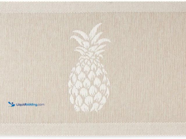 Lot 49-5463294 - Martha Stewart Aloha Modern Pineapple Anti-Fatigue Air-Infused Kitchen Mat, Beige, 19.6"x39" Unused
