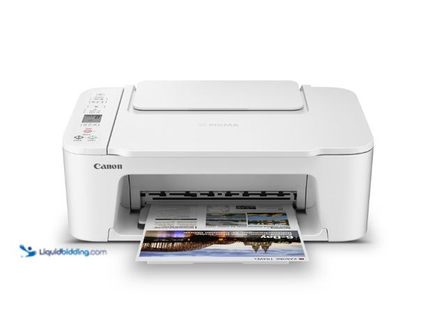 Lot 49-1622993 - Canon PIXMA TS3722 Wireless All-In-One Inkjet Printer for Home Office, Model # 6671C052, Unused, Pow...