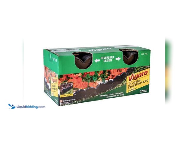 Lot 49-2024693 - Lot of (6)- Vigoro 6 in. x .25 in. x 6 in. Black Plastic Landscape Edging (40-6 in. Pieces/ 20 Linea...
