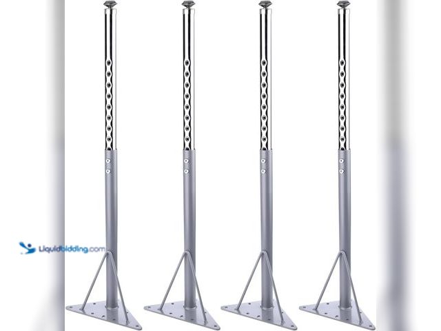 Lot 49-5437475 - KAZAKA Adjustable Table Legs, 20-30 inch for Activity & Office Tables - Set of 4 (Grey) [Model: B0CH...