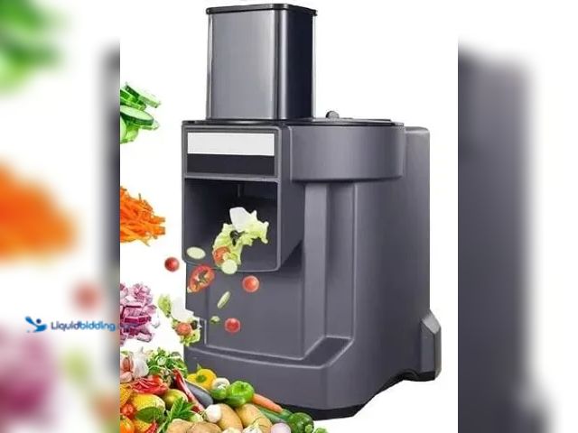 Lot 49-5545211 - Commercial Vegetable Processor Multifunctional Automatic Vegetable Slicer Dicer & Shredder Wavy Pota...