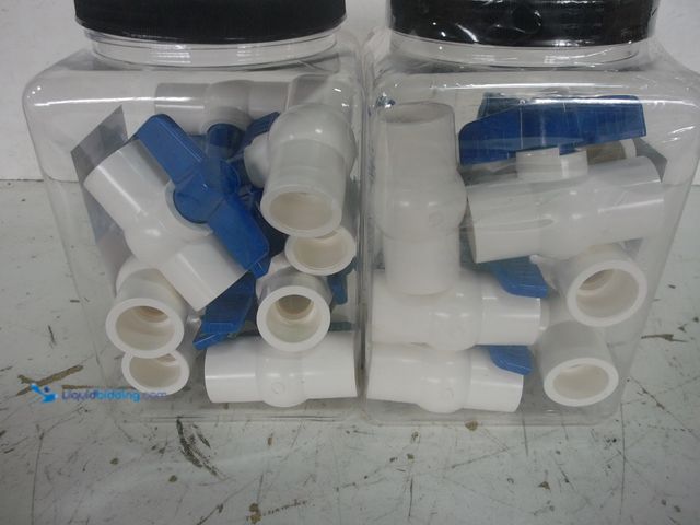 Lot 49-3631567 - (24ct.) Everbilt 3/4 in. Slip x 3/4 in. Slip PVC Schedule 40-Ball Valve (2 boxes with 12 per box), M...
